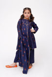 Kids Winter dress | Navy Blue & Multicolor | Casual 3 Piece Suit | Viscose Yarn Dyed Jacquard | KAD-03695