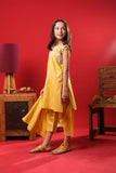 Kids Eid Dress | Mustard & Multicolor | Casual Plus 3 Piece suit | Cotton Plain | KBD-03325