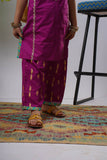 Kids Eid Dress | Magenta & Multicolor | Casual Plus 3 Piece Suit | Cotton Lawn Gold Printed | KDD-03184