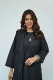 Women Eid Dress | Black  | Casual 3 Piece Suit | Cotton Print Lawn | LAD-03492