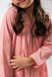 Kids Eid Dress | Peach & Gold | Casual Plus 3 Piece Suit | Cotton Jacquard | KBD-03398