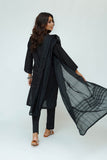 Women Eid Dress | Black  | Casual 3 Piece Suit | Cotton Print Lawn | LAD-03492