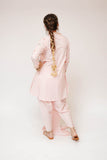Girls Casual Dress | Light Pink & Multicolor | Casual 3 Piece Suit | Cotton Plain Embroidery | GAD-03414