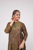Girls Winter Dress | M.Green & Gold | Casual 3 Piece Suit  | Viscose Yarn Dyed Jacquard | GAD-03692
