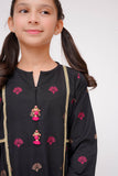 Kids Winter dress | Black & Multicolor | Casual 3 Piece Suit | Viscose Yarn Dyed Jacqurd | KAD-03684