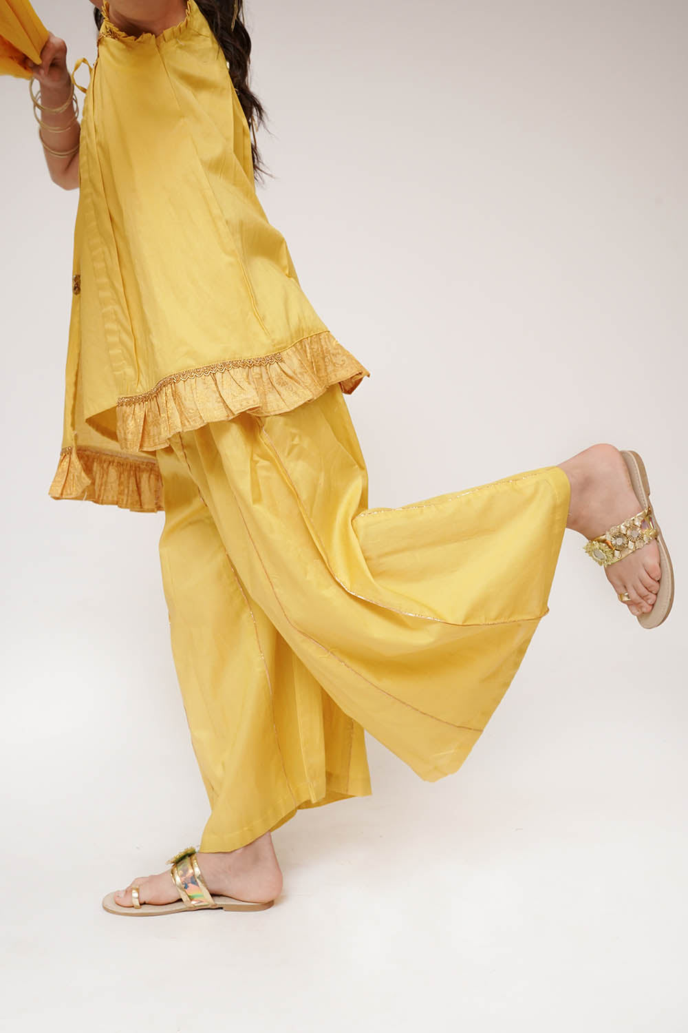 Kids Casual Dress | Mustard & Gold | Casual Plus 3 Piece Suit | Cotton SENORITA Kids Casual Dress | Mustard & Gold | Casual Plus 3 Piece Suit | Cotton SENORITA
