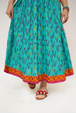 Girls Eid Dress | S.Green & Multicolor | Casual Maxi | Cotton Lawn Printed | GAA-03476