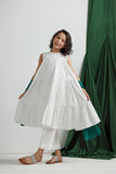 KAD-03113 | White | Casual 3 Piece Suit | Cotton Plain