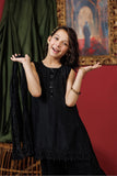 KDD-03052 | Black | Formal 3 Piece Suit | Viscose Raw-Silk