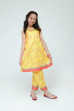 Kids Casual Dress | Perrot Green & MultiColor | Casual 2 Piece Suit | Cotton Digital Lawn Printed | KAC-03543