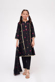 Kids Winter dress | Black & Multicolor | Casual 3 Piece Suit | Viscose Yarn Dyed Jacqurd | KAD-03684