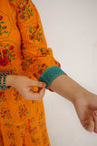 Girls Eid Dress | Yellow & Multicolor | Casual Maxi | Cotton Lawn Printed | GAA-03477