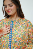 Girls Summer Clothing | Mustard & Multicolor | Casual 2 Piece Suit  | Cotton Digital Lawn Printed | GAD-03527