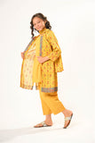 Kids winter clothes | Mustard & Multicolor | Casual 3 Piece Suit | Cotton Khaddar Printed | KAD-03191