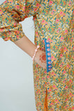 Girls Summer Clothing | Mustard & Multicolor | Casual 2 Piece Suit  | Cotton Digital Lawn Printed | GAD-03527