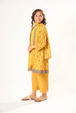 Kids winter clothes | Mustard & Multicolor | Casual 3 Piece Suit | Cotton Khaddar Printed | KAD-03191