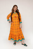 Girls Eid Dress | Yellow & Multicolor | Casual Maxi | Cotton Lawn Printed | GAA-03477