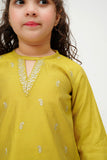 Winter Formal Dress | Yellow & Gold | Formal 3 Piece suit | Viscose Chambry Katan | KDD-03665