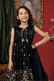 KDD-03019 | Black & Gold | Formal 3 Piece Suit | Polyester Organza Jacquard