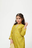 Winter Formal Dress | Yellow & Gold | Formal 3 Piece suit | Viscose Chambry Katan | KDD-03665