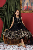 KDD-03019 | Black & Gold | Formal 3 Piece Suit | Polyester Organza Jacquard