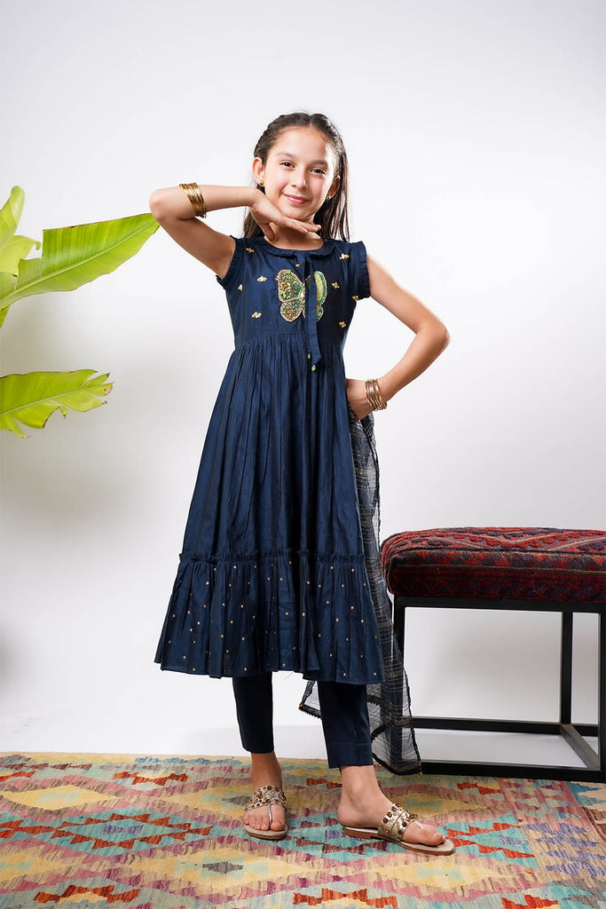 Kids formal clothes | Navy Blue & Gold | Formal 3 Piece Suit | Viscose ...