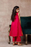 KDD-03107 | Shocking Pink & Multicolor | Formal 3 Piece Suit | Viscose Raw-Silk