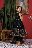 KDD-03019 | Black & Gold | Formal 3 Piece Suit | Polyester Organza Jacquard