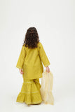 Winter Formal Dress | Yellow & Gold | Formal 3 Piece suit | Viscose Chambry Katan | KDD-03665