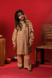 Kids Eid Dress | Ferozi & Multicolor | Casual 3 Plus Piece Suit | Cotton Dobby | KBD-03361