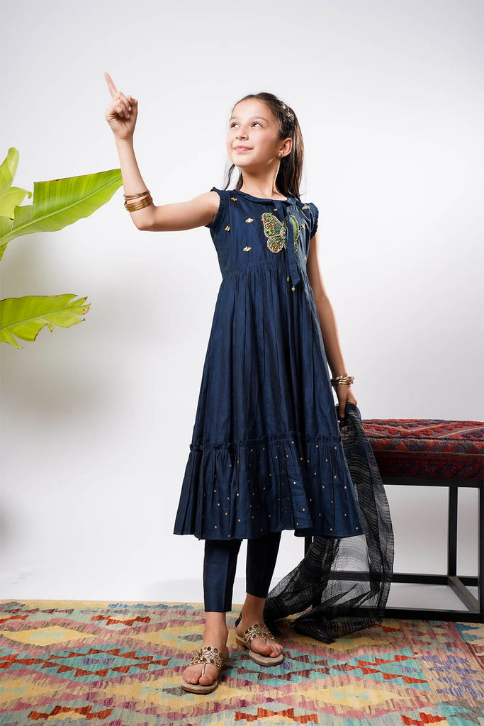 Kids formal clothes | Navy Blue & Gold | Formal 3 Piece Suit | Viscose ...
