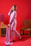 Girls Eid Dress | Purple & Multicolor | Casual Plus 3 Piece Suit | Cotton Plain | GBD-03333