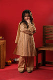 Kids Eid Dress | Ferozi & Multicolor | Casual 3 Plus Piece Suit | Cotton Dobby | KBD-03361