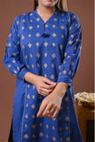 Girls Eid Dress | Blue & Multicolor | Casual 2 Piece Suit  | Cotton Plain Cambric | GAC-03267