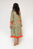Kids Casual Maxi  | S. Green & Multicolor | Casual Maxi | Cotton Lawn Printed | KAA-03482