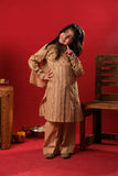 Kids Eid Dress | Ferozi & Multicolor | Casual 3 Plus Piece Suit | Cotton Dobby | KBD-03361