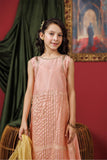 Kids formal clothes | Peach & Gold | Formal 3 Piece Suit | Viscose Raw-Silk | KDD-03106