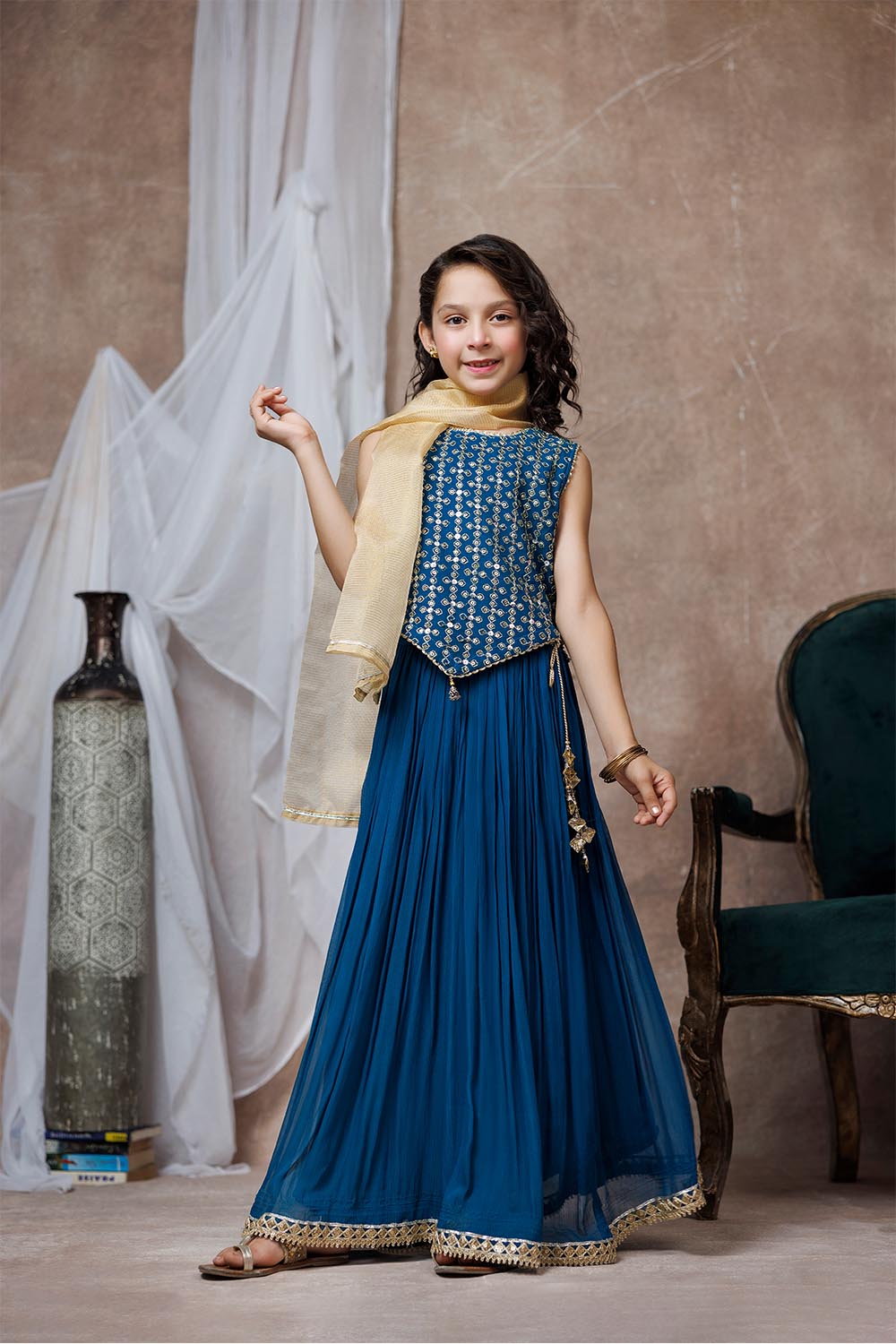Kids formal clothes | Turquoise Blue & Golden | Formal 3 Piece Suit | SENORITA Kids formal clothes | Turquoise Blue & Golden | Formal 3 Piece Suit | SENORITA