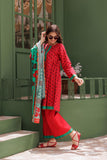 GAD-03058 | Red & Multicolor | Casual 3 Piece Suit | Cotton Lawn Printed