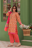 GAD-03044 | Peach & Multicolor | Casual 3 Piece Suit | Cotton Lawn Printed
