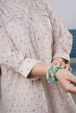 Girls Eid Dress | Light Grey & Multicolor | Casual 2 Piece Suit  | Cotton Plain Cambric | GAC-03266