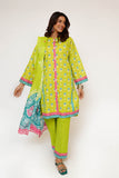 Women Eid Dress | Parrot Green & Multicolor | Casual 3 Piece Suit | Cotton Lawn Printed | LAD-03433