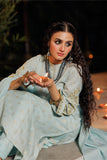 LBD-02566 | Sea Green & Gold | Casual plus 3 Piece Suit  | Cotton Yarn dyed Jacquard