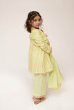 Kids Casual Dress | Perrot Green & Multicolor | Casual Plus 3 Piece Suit | Cotton  Dobby  | KBD-03459