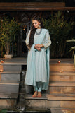 LBD-02566 | Sea Green & Gold | Casual plus 3 Piece Suit  | Cotton Yarn dyed Jacquard