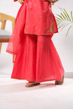 Kids Eid Dress | Tarbozi & Gold | Casual Plus 3 Piece Suit | Cotton Dobby | KBD-03382