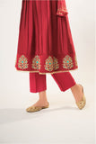 Kids formal clothes |Maroon & Gold | Formal 3 Piece Suit | Viscose Chambray Katan | KDD-03070