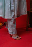 Women Eid Dress | Sea Green & White | Casual Plus 3 Piece Suit | Cotton Plain | LBD-03089