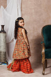 KDD-02996 | Beige & Multicolor | Formal 3 Piece Suit | Cotton Organza Digital Print