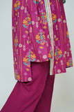 Girls Summer Collection | Magenta & Multicolor | Casual 2 Piece Suit  | Cotton Digital Lawn Printed | GAD-03528